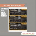 Editable Airplane Boarding Pass (Gold / Chalkboard) 
